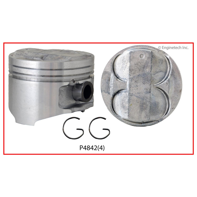 Enginetech P4842(4)STD Engine Piston Set Without Rings for Mazda Miata