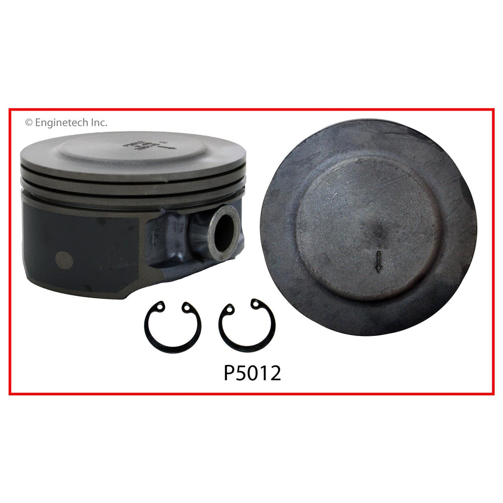 Enginetech P5012(1).50 Engine Single Piston Without Rings for Select GM and Isuzu Models