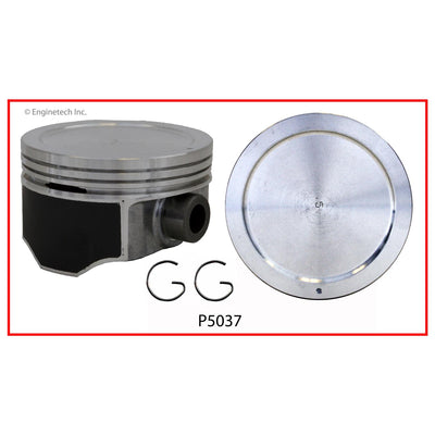 Enginetech P5037(1)STD Engine Single Piston Without Rings for GMC and Chevrolet Vehicles