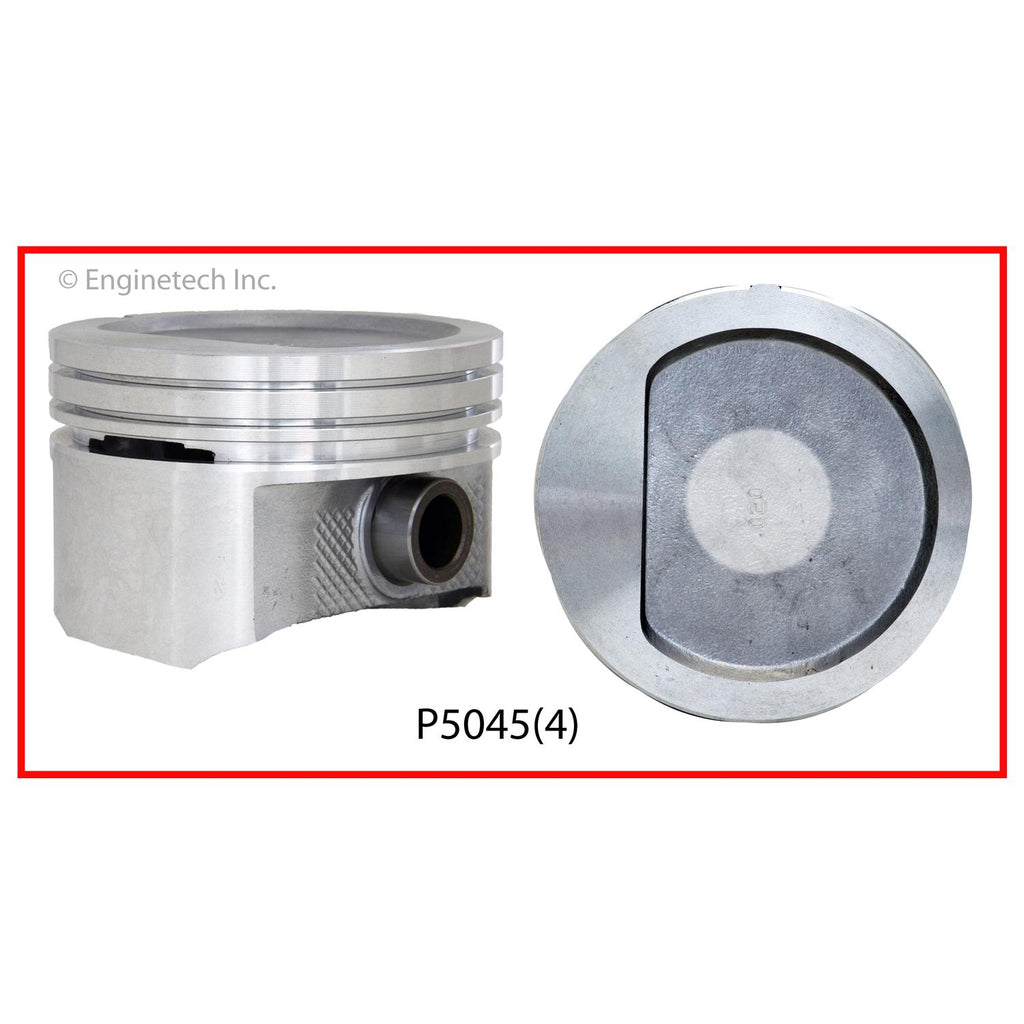 Enginetech Piston Set for 4.0 Inch Bore Engines - Model P5045(4)STD ...