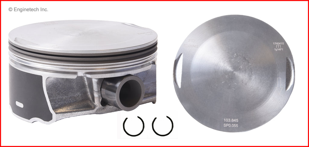 Enginetech P6400(8).50 Engine Piston Set Without Rings for Chrysler, Dodge, Jeep 2012-2014