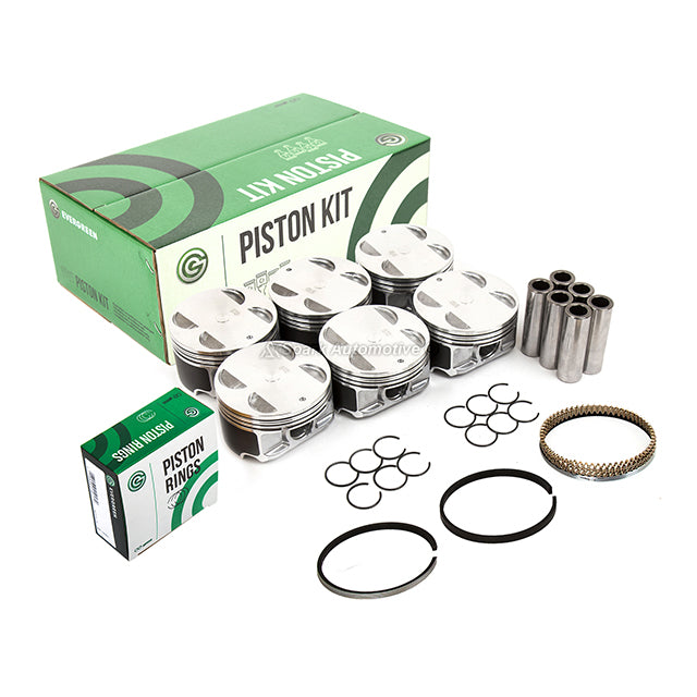 Pistons w/ Rings fit 04-12 Buick GMC Cadillac Acadia Pontiac Saturn 3.6L DOHC