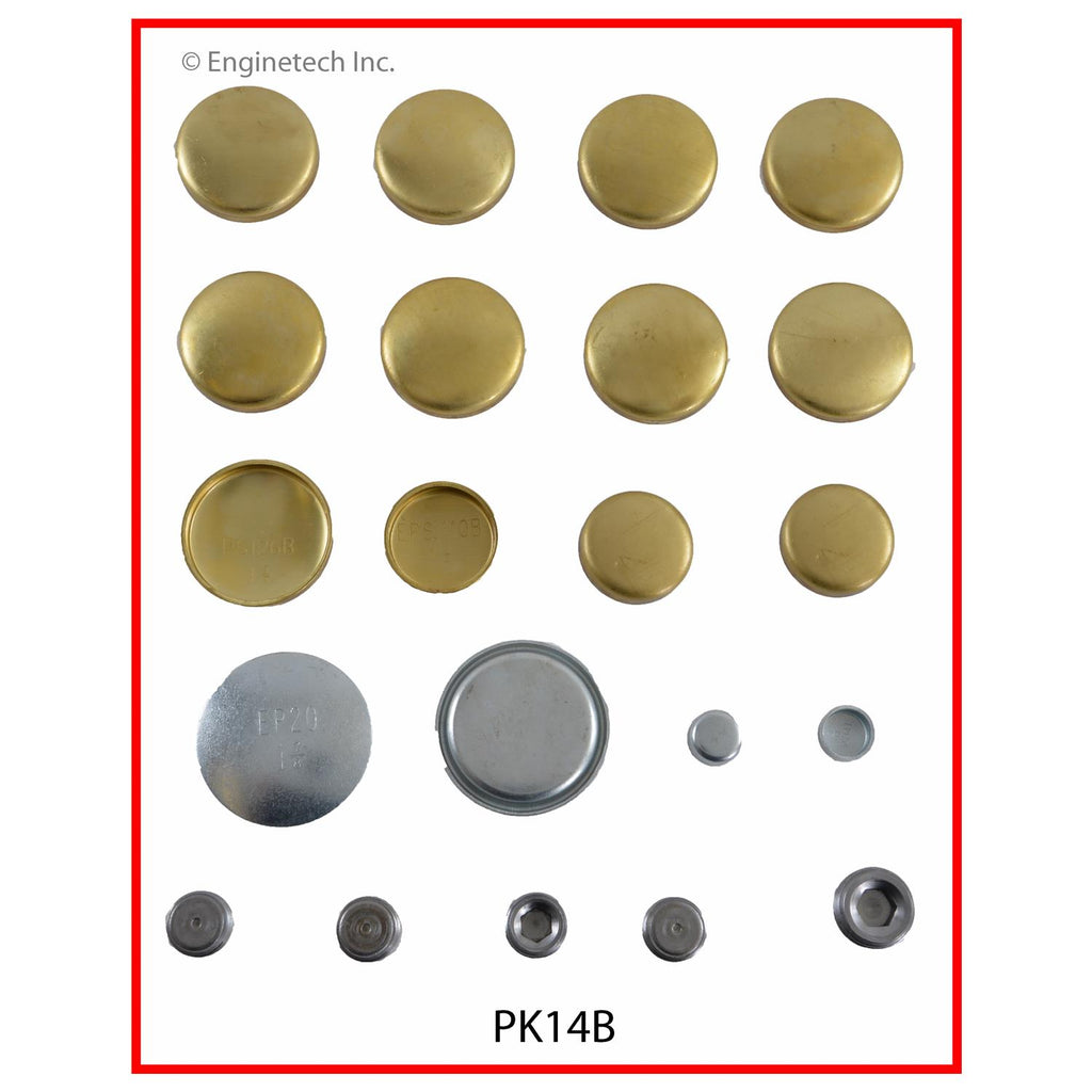 Enginetech PK14B Brass Engine Expansion Plug Kit for Engine Rebuilds