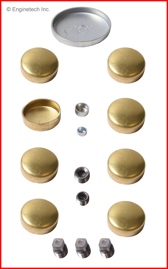 Enginetech PK185B Brass Engine Expansion Plug Kit for Engine Rebuilds