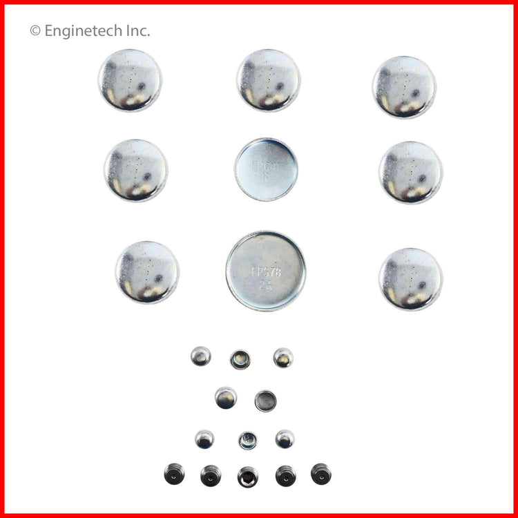 Enginetech Engine Expansion Plug Kit - Steel for Engine Rebuilds