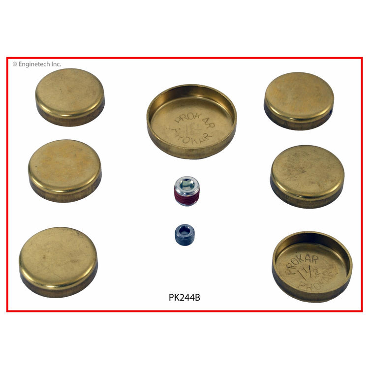 Enginetech PK244B Brass Engine Expansion Plug Kit for Buick and Skylark Models