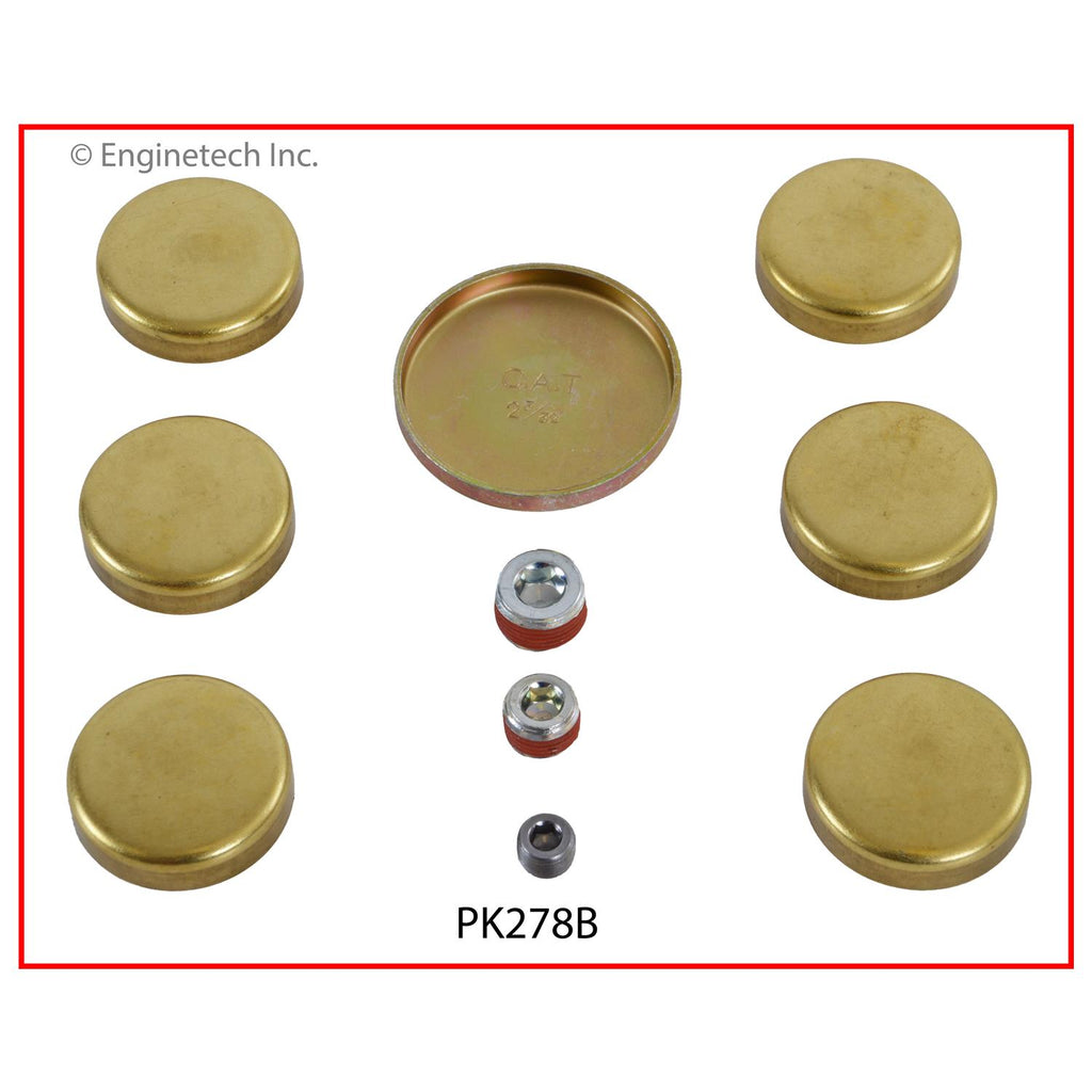 Enginetech Brass Engine Expansion Plug Kit - Part Number PK278B for Ford and Mazda Vehicles