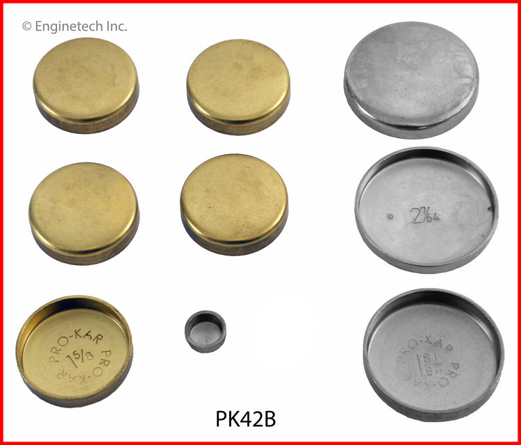 Enginetech PK42B Brass Engine Expansion Plug Kit for Jeep CJ and DJ Models