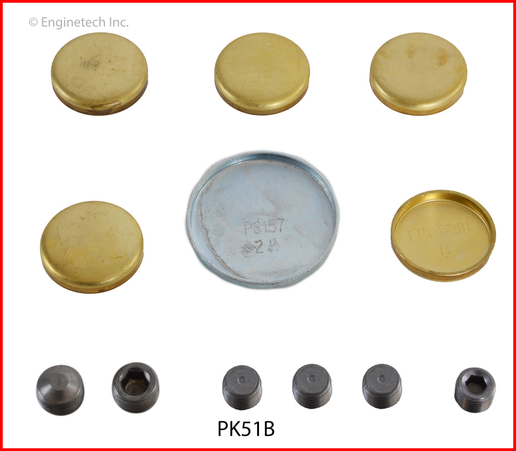 Enginetech PK51B Engine Expansion Plug Kit – Brass for Mazda B3000 and Ford Taurus