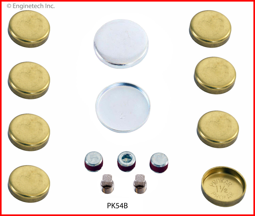 Enginetech PK54B Engine Expansion Plug Kit – Brass for Ford Mustangs and F-100 Models