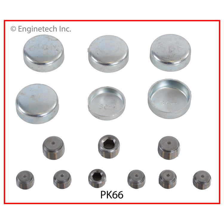 Enginetech PK66 Engine Expansion Plug Kit for Chevy Camaro & Pontiac Firebird