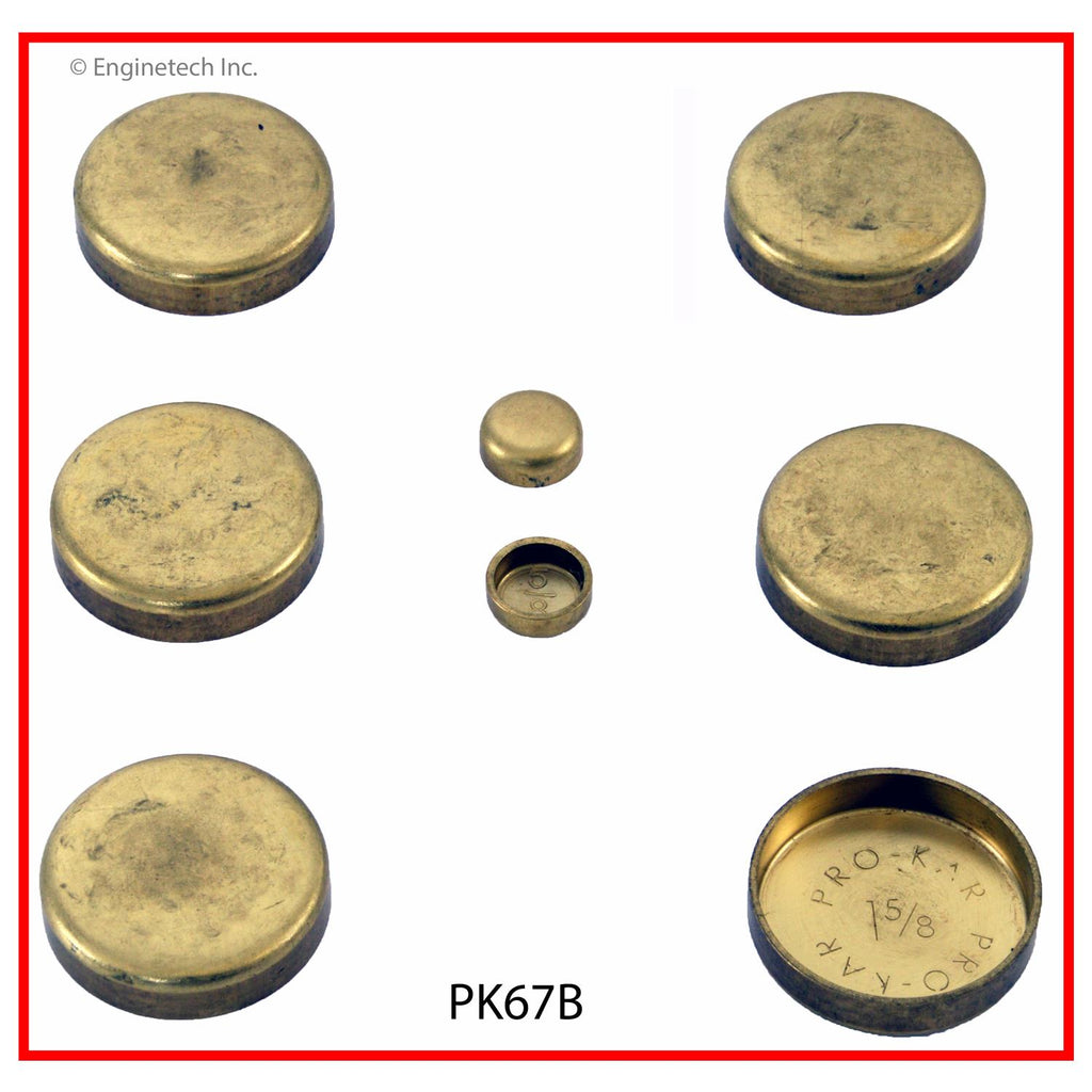 Enginetech Brass Engine Expansion Plug Kit PK67B for Chrysler and Dodge Vehicles