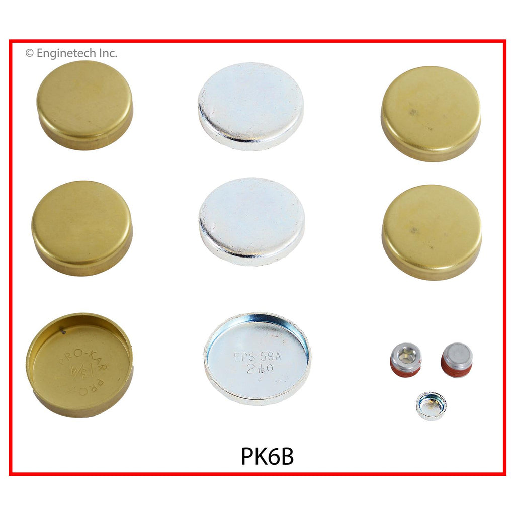 Enginetech PK6B Engine Expansion Plug Kit for Ford P-100 and P-350 Models