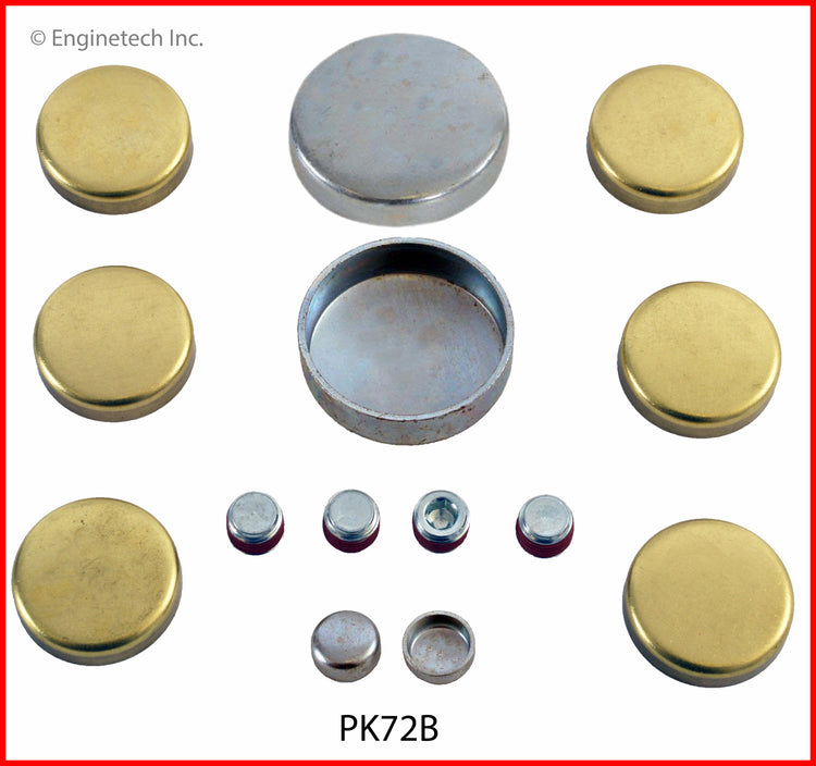 Enginetech PK72B Engine Expansion Plug Kit - Brass and Steel for GM an ...