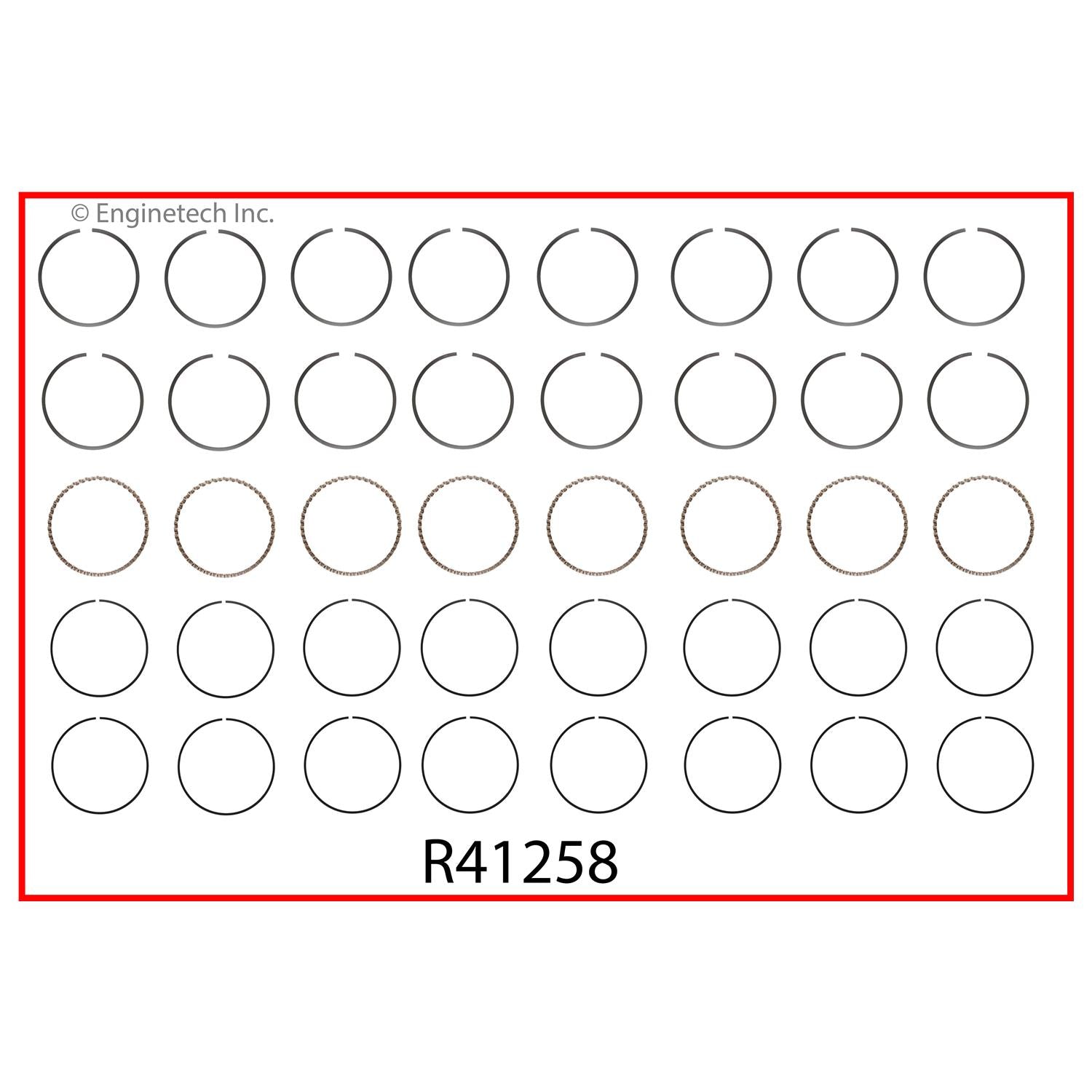 Enginetech R41258-030 Engine Cast Iron Piston Ring Complete Set – Spark ...