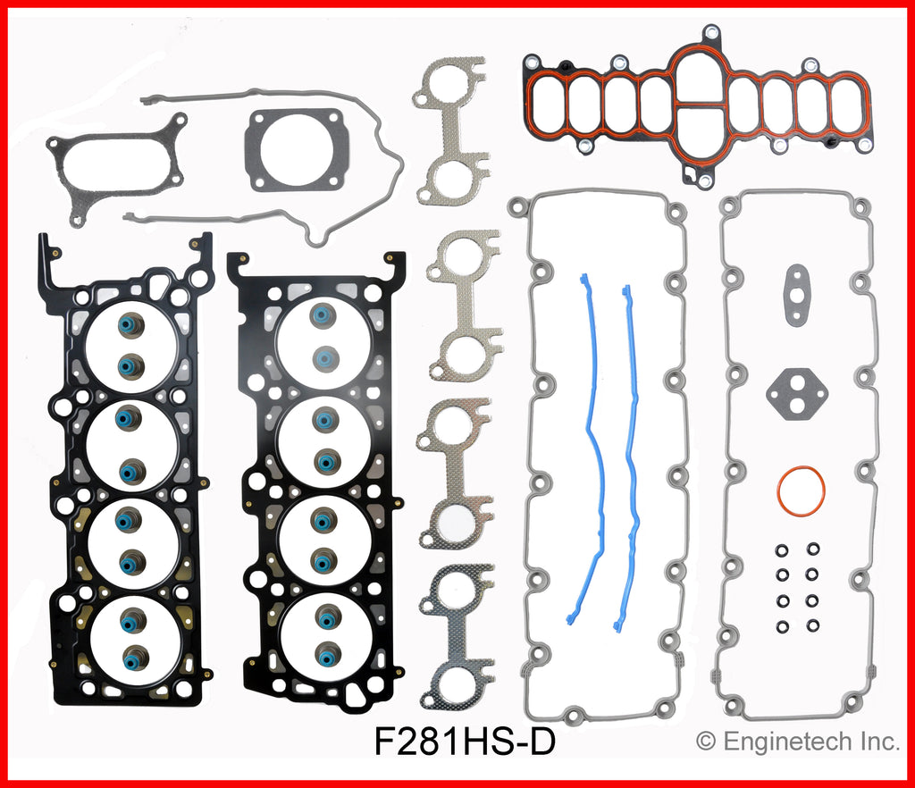 Enginetech RCF281DP-STD Engine Rebuild Kit for Ford Cars and Trucks