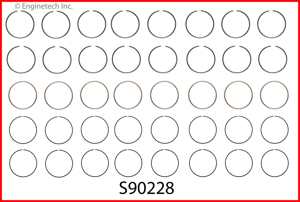 Enginetech RCF281DP-STD Engine Rebuild Kit for Ford Cars and Trucks