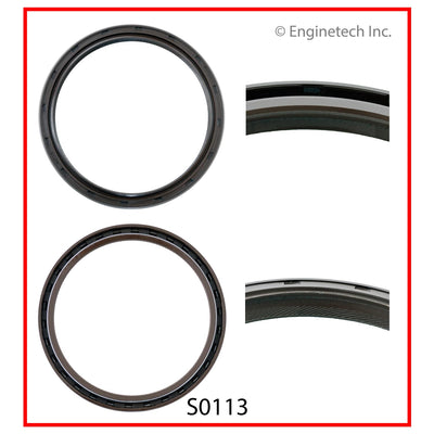 Enginetech S0113 Engine Rear Crankshaft Seal with Offset Double Lip Lip Viton Material
