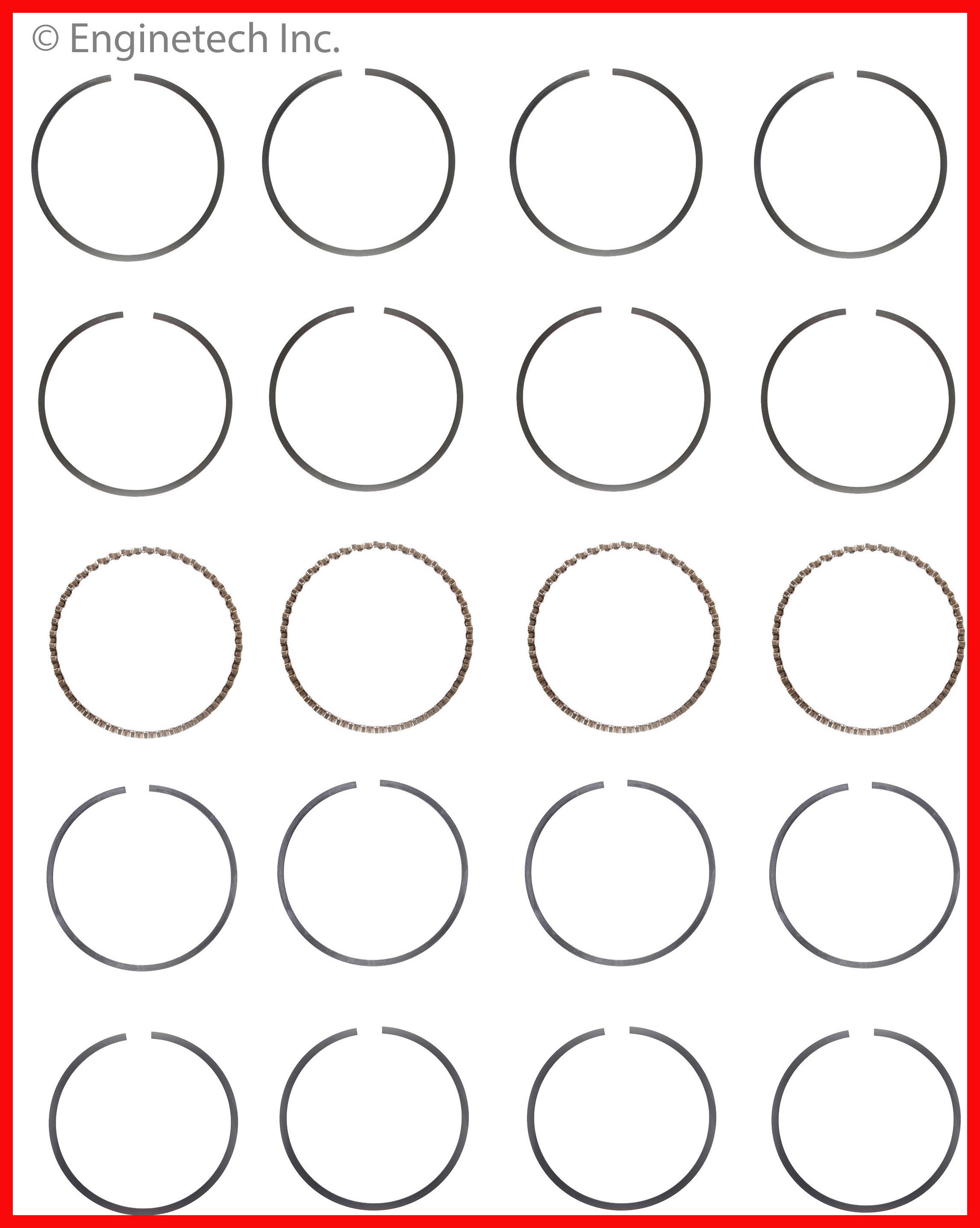 Enginetech S84004-.50 Engine Premium Piston Ring Complete Set for Suba ...