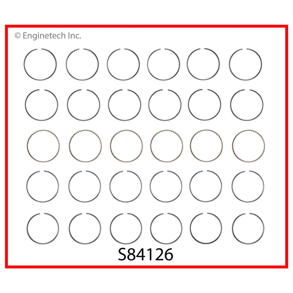 Enginetech S84126-STD Engine Premium Piston Ring Complete Set for Suzuki and Chevrolet Vehicles