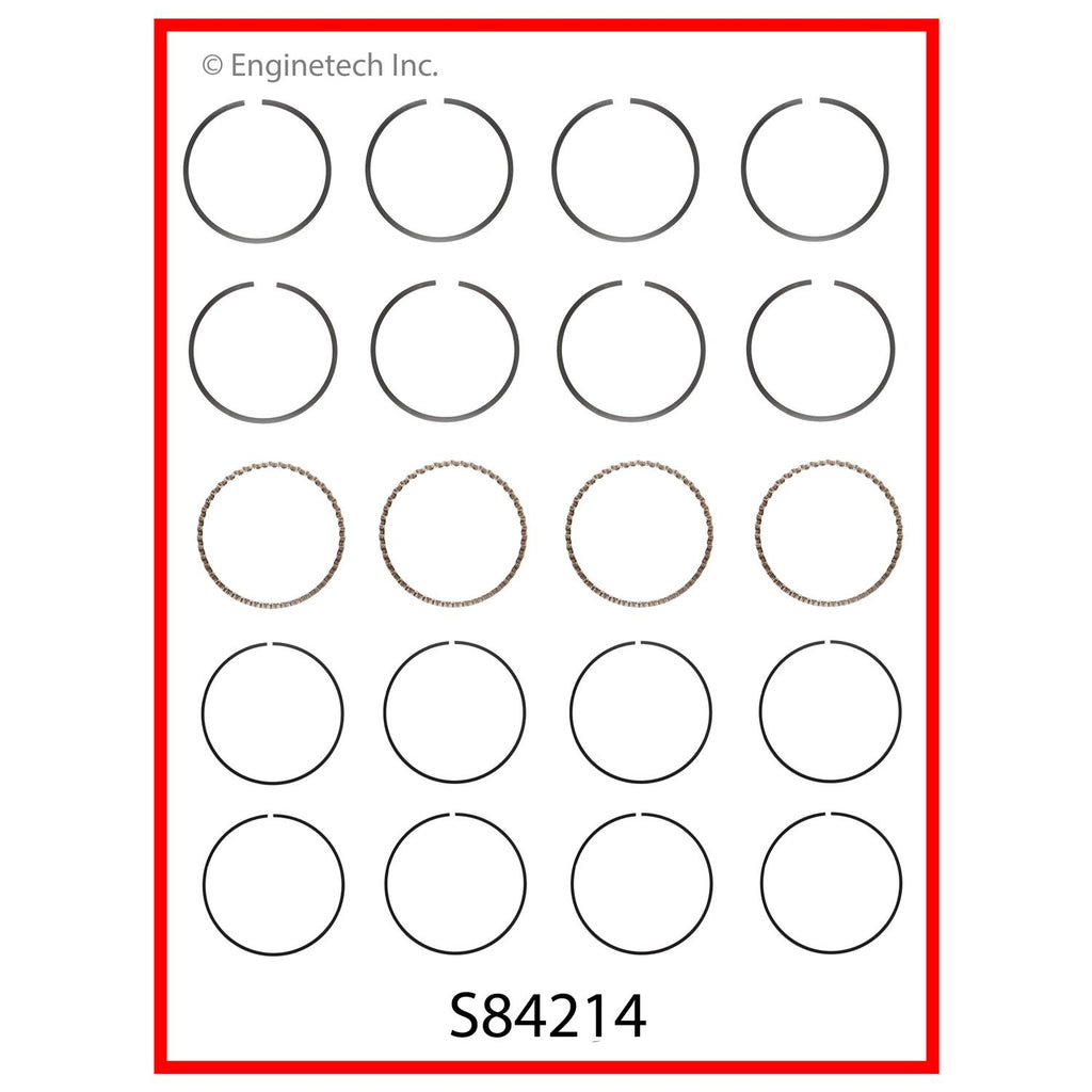 Enginetech S84214-.50 Engine Premium Piston Ring Complete Set for Honda CR-V 1997-2001