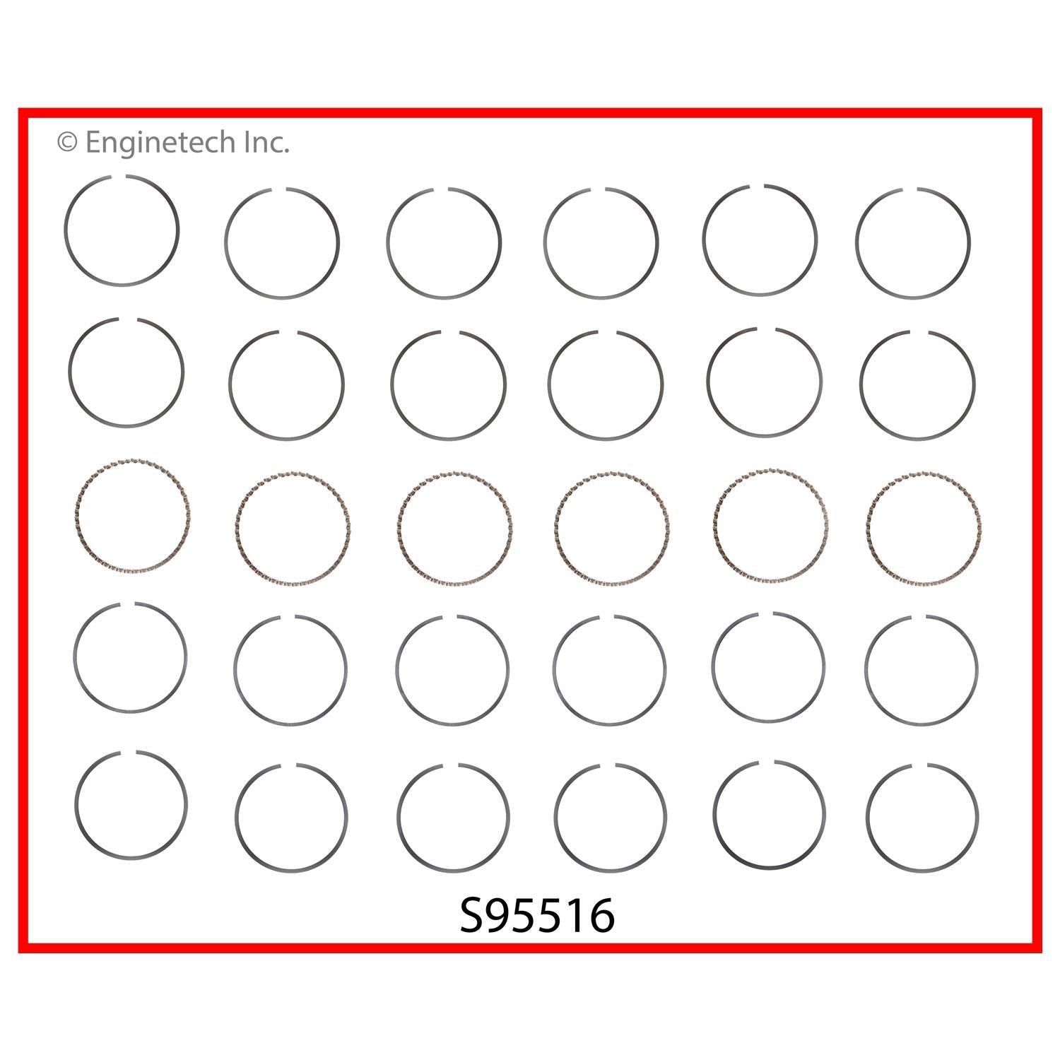 2470 Complete Enginetech S95516-.50 Engine Premium Piston Ring Complete Set for Niss ...