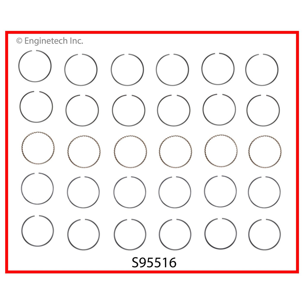 Enginetech S95516-.50 Engine Premium Piston Ring Complete Set for Nissan and Suzuki Vehicles