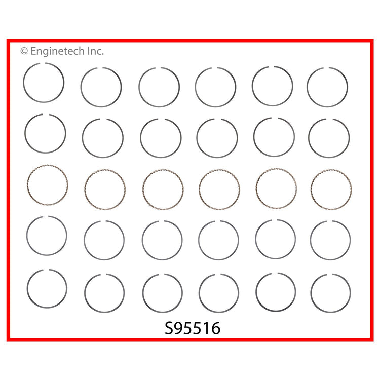 Enginetech S95516-STD Engine Premium Piston Ring Complete Set for Nissan and Suzuki Vehicles