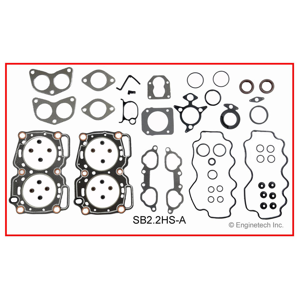 Enginetech SB2.2HS-A Engine Cylinder Head Gasket Set for Subaru Vehicles