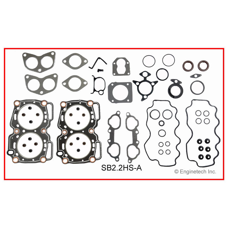 Enginetech SB2.2HS-A Engine Cylinder Head Gasket Set for Subaru Vehicles