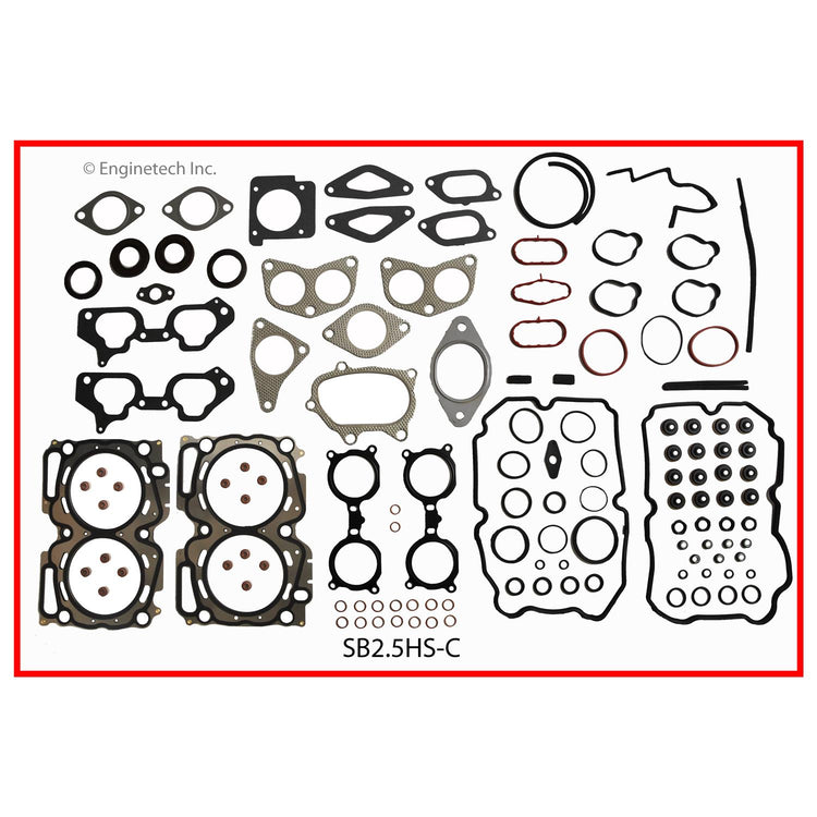 Enginetech SB2.5HS-C Engine Cylinder Head Gasket Set for Subaru Cars and Trucks