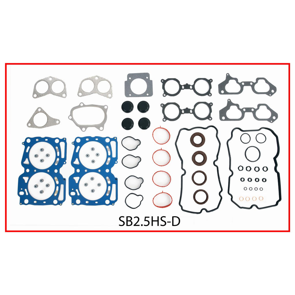 Enginetech SB2.5HS-DWB Engine Cylinder Head Gasket Set for Subaru 2006 Saab 9-2X with Head Bolts