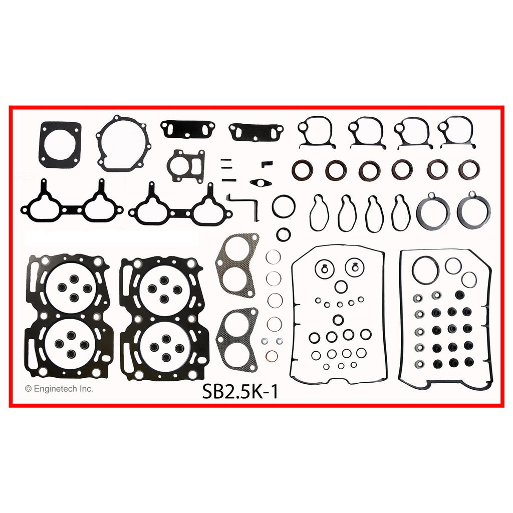 Enginetech SB2.5K-1 Engine Full Gasket Set for Subaru Cars and Trucks