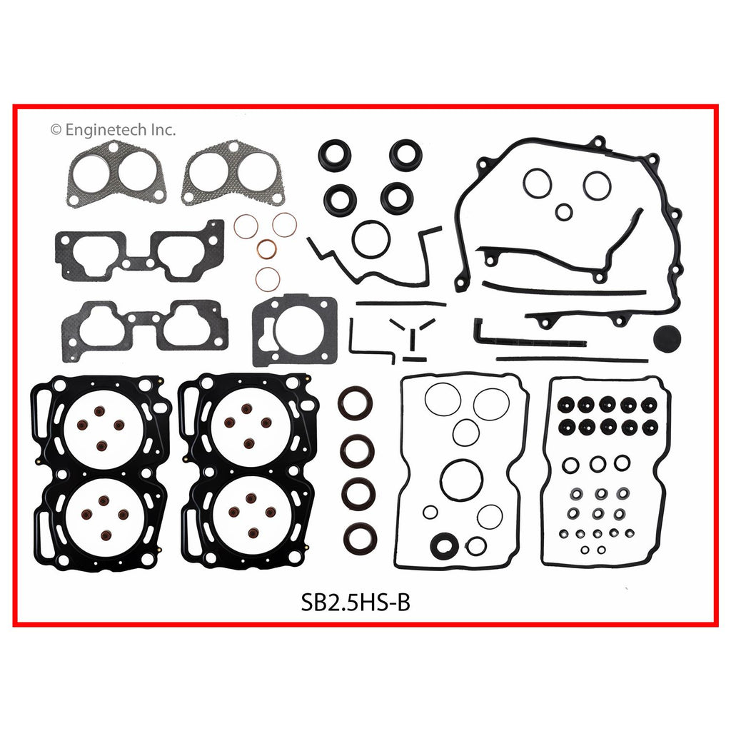 Enginetech SB2.5K-2 Engine Full Gasket Set for Subaru Vehicles