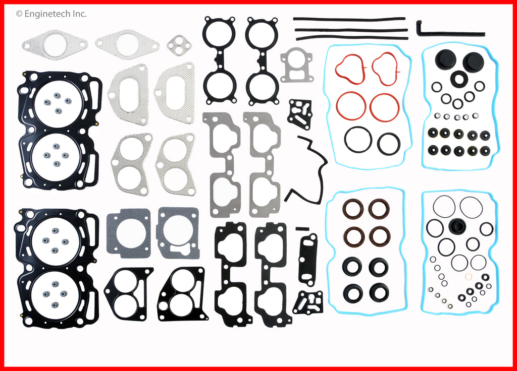Enginetech SB2.5K-6 Engine Full Gasket Set for Subaru Cars and Trucks