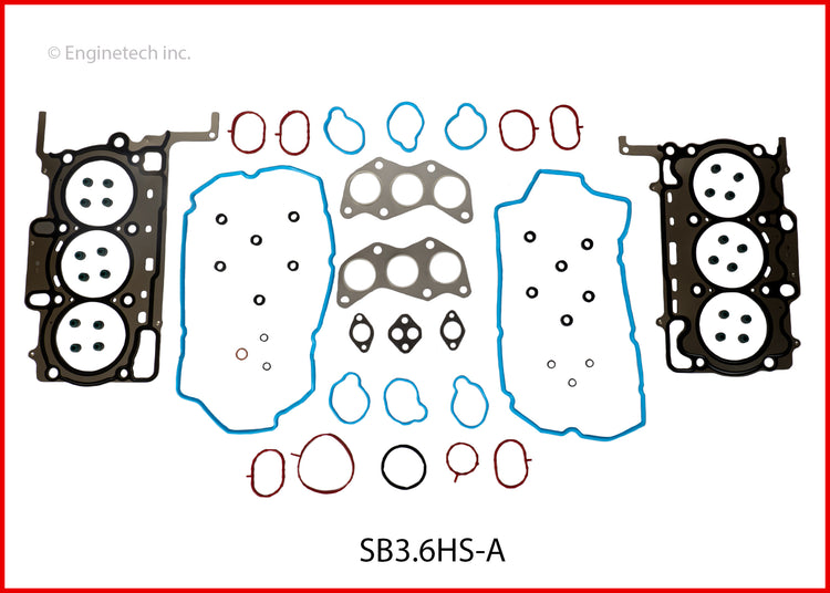 Enginetech SB3.6HS-A Engine Cylinder Head Gasket Set for Subaru Vehicles