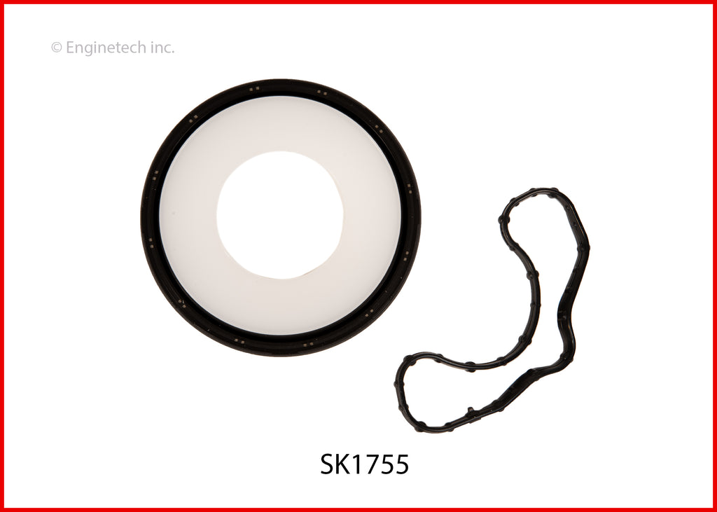 Enginetech SK1755 Rear Crankshaft Seal with Gasket for Chevy Silverado 1500 and GMC Sierra 1500