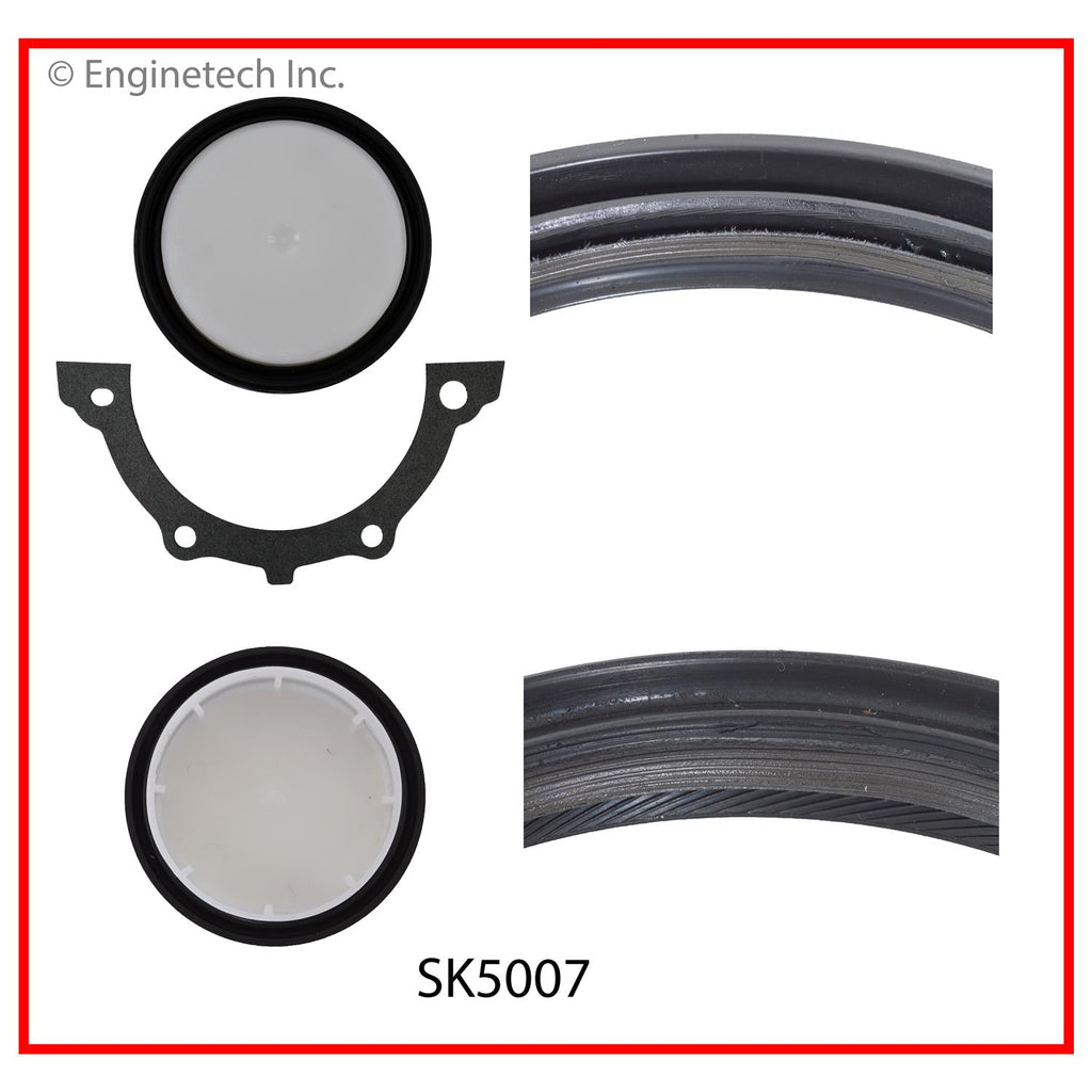 Enginetech SK5007 Rear Crankshaft Seal with Housing Gasket for GMC and Chevrolet Trucks