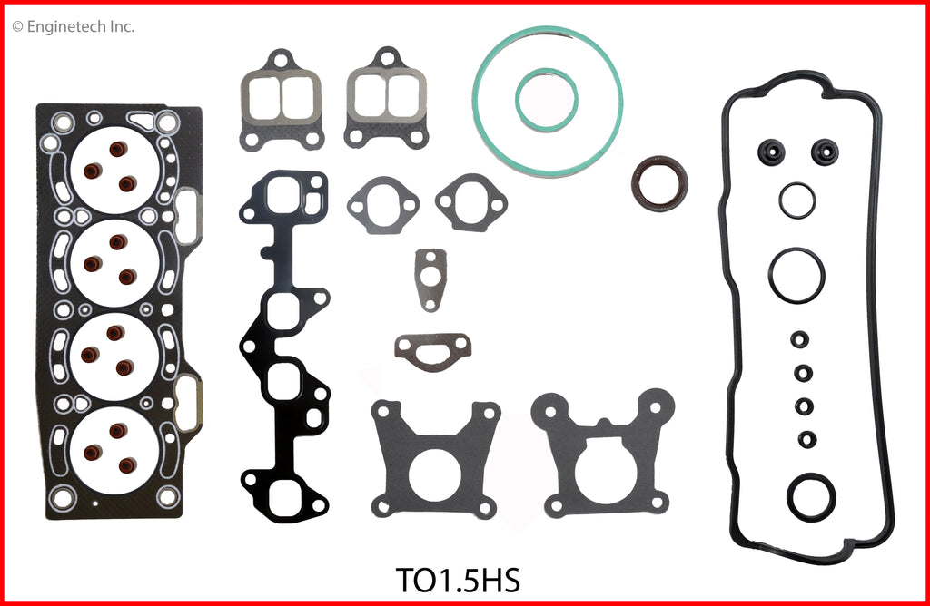 Enginetech Toyota Part Number TO1.5HS Engine Cylinder Head Gasket Set