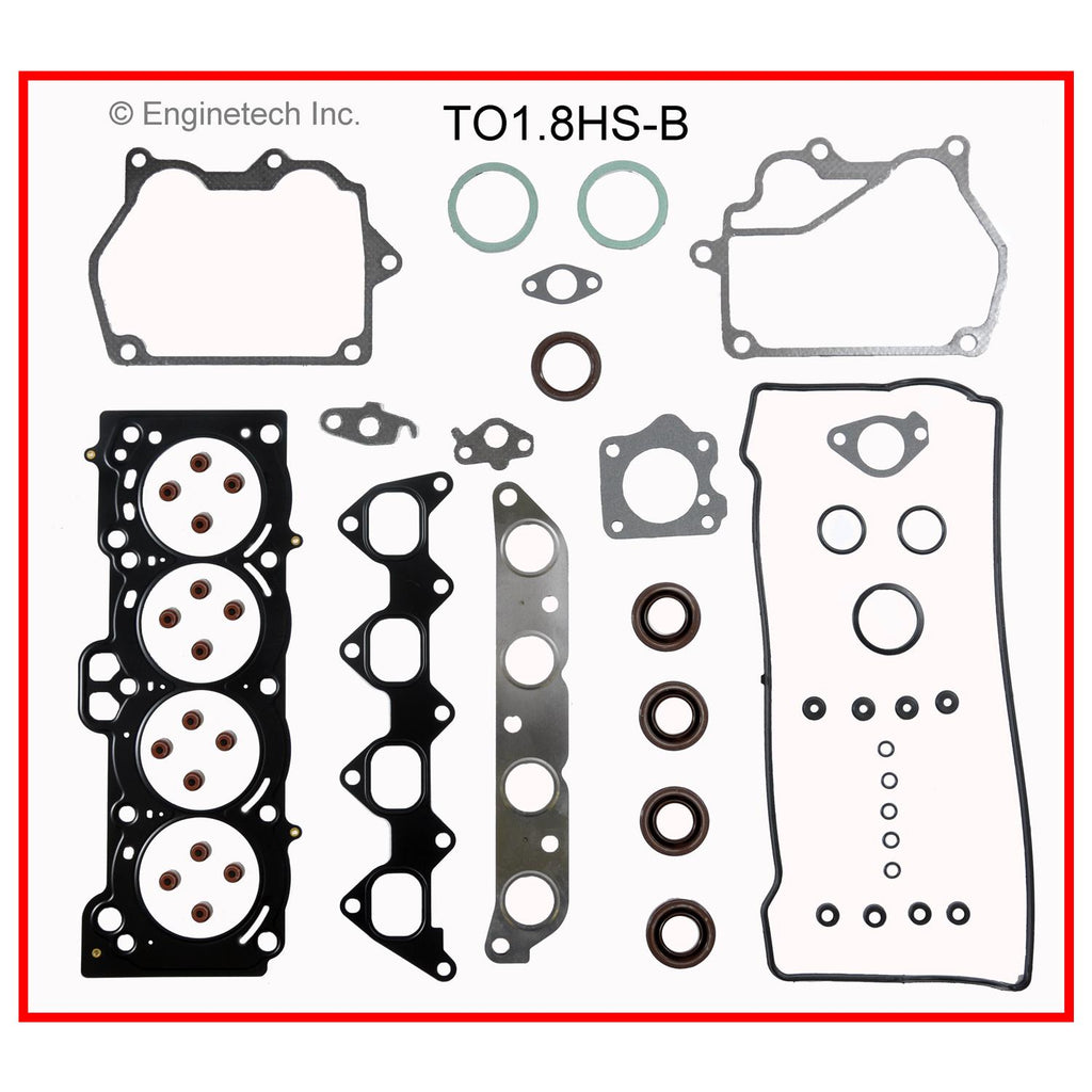 Enginetech Cylinder Head Gasket Set for Toyota and Geo Prizm Models – Part TO1.8HS-B
