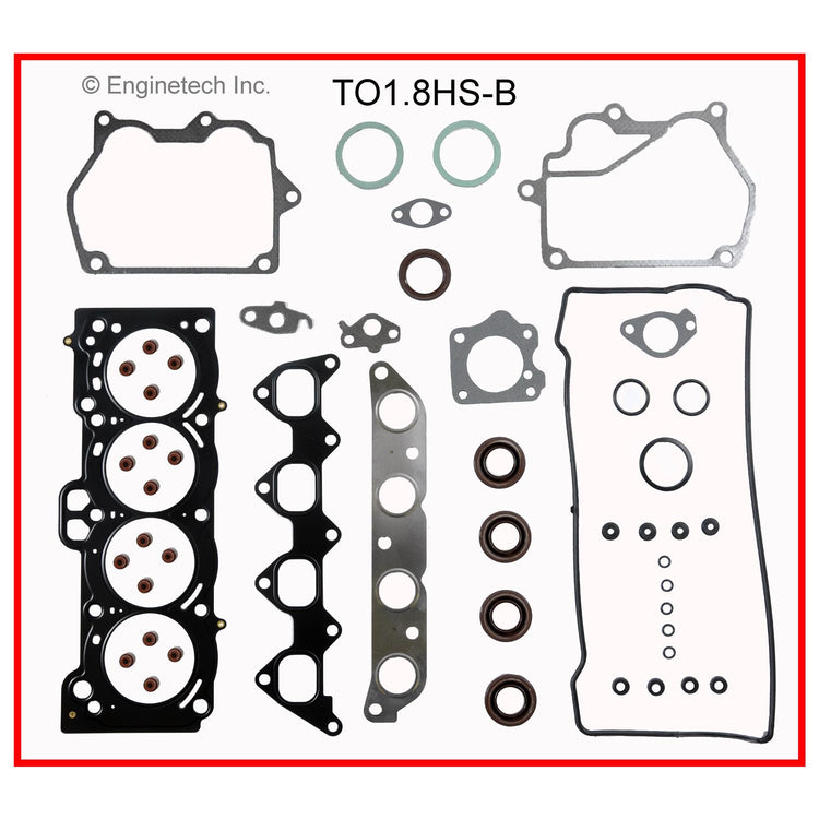 Enginetech Cylinder Head Gasket Set for Toyota and Geo Prizm Models – Part TO1.8HS-B