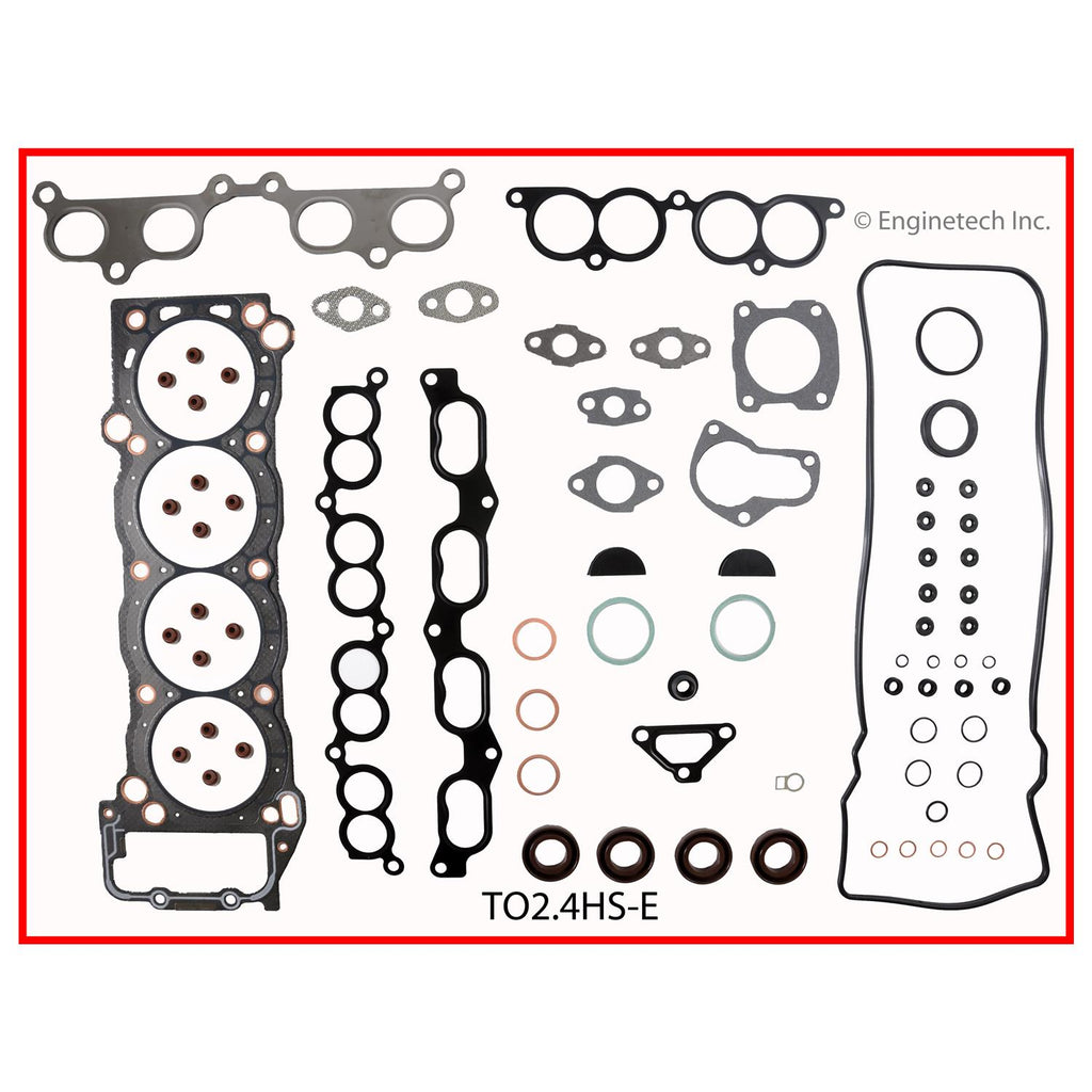 Enginetech TO2.4HS-E Engine Cylinder Head Gasket Set for Toyota Cars a ...