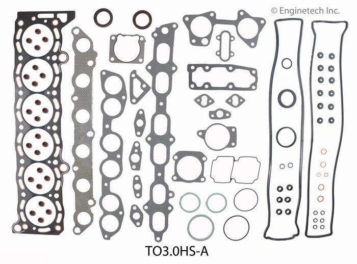 Enginetech Engine Cylinder Head Gasket Set for Toyota Cars and Trucks (Part Number TO3.0HS-A)