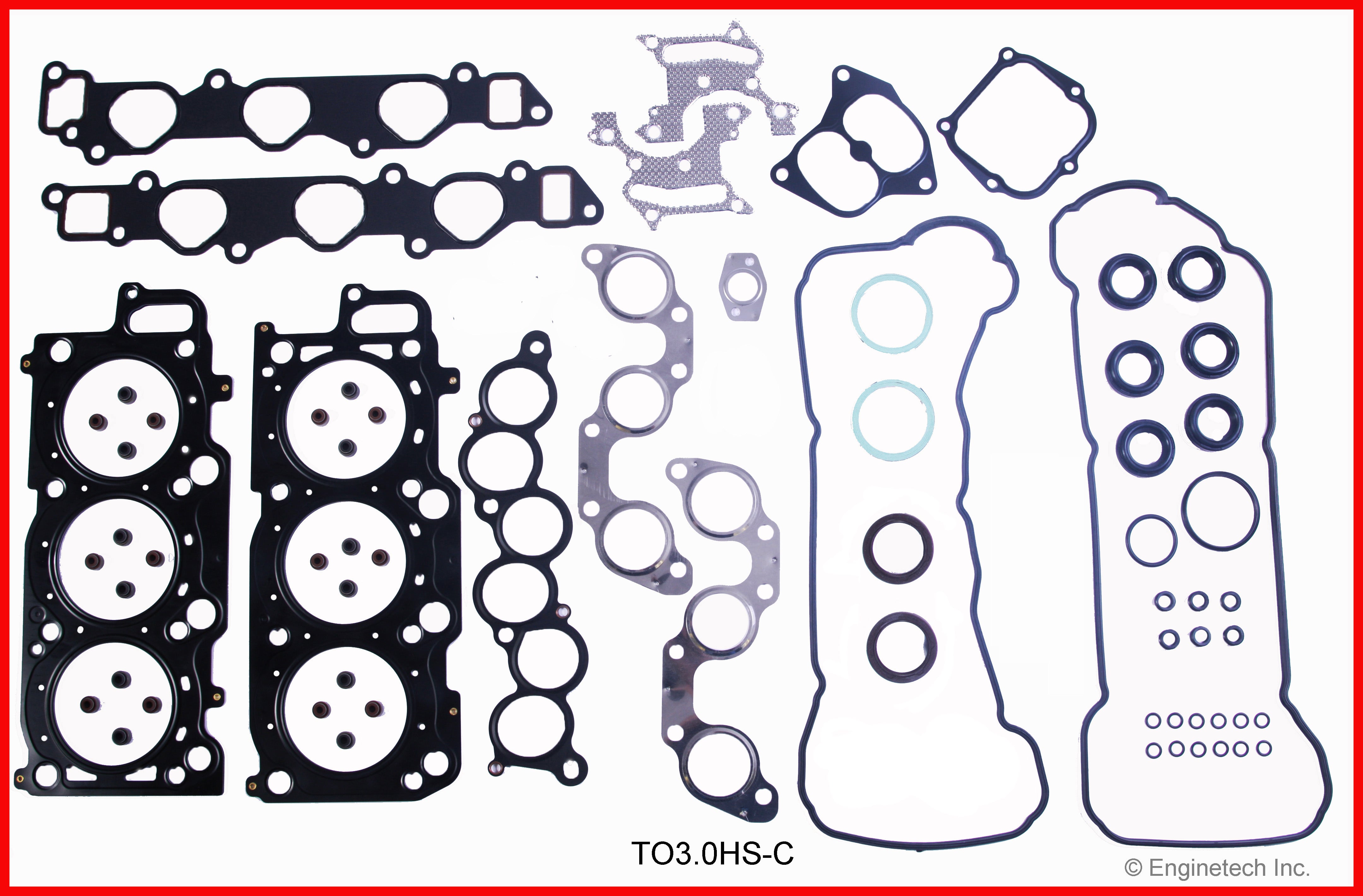 Enginetech TO3.0HS-C Engine Cylinder Head Gasket Set for Toyota and Le ...