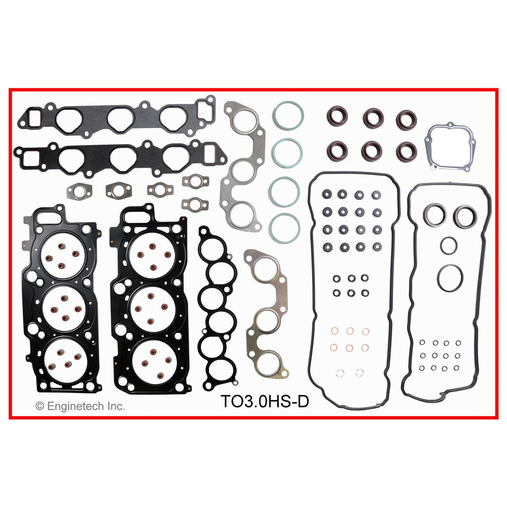 Enginetech Engine Cylinder Head Gasket Set for Toyota and Lexus Vehicles with Head Bolts (Part Number: TO3.0HS-DWB)