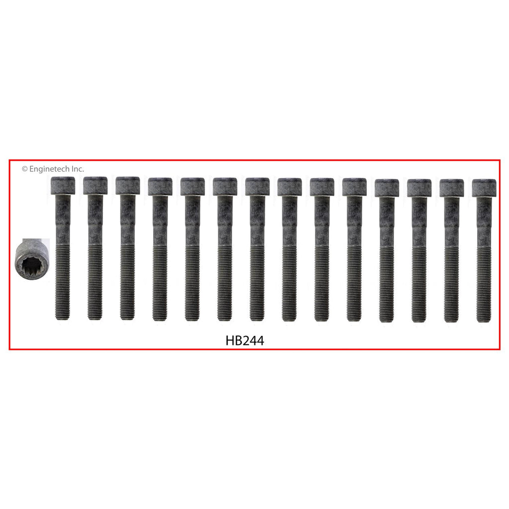 Enginetech Engine Cylinder Head Gasket Set for Toyota Cars and Trucks with Head Bolts (Part #TO3.0HS-FWB)