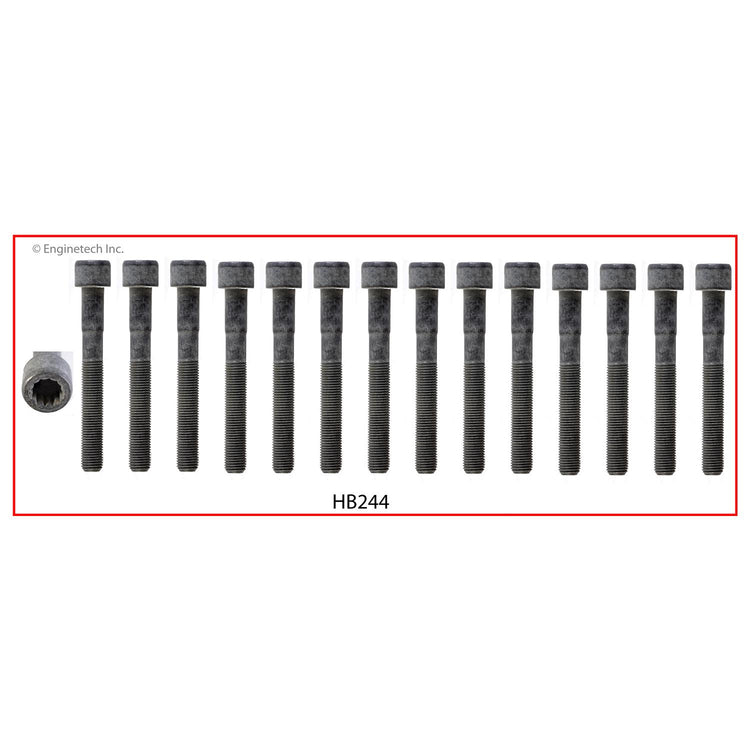 Enginetech Engine Cylinder Head Gasket Set for Toyota Cars and Trucks with Head Bolts (Part #TO3.0HS-FWB)