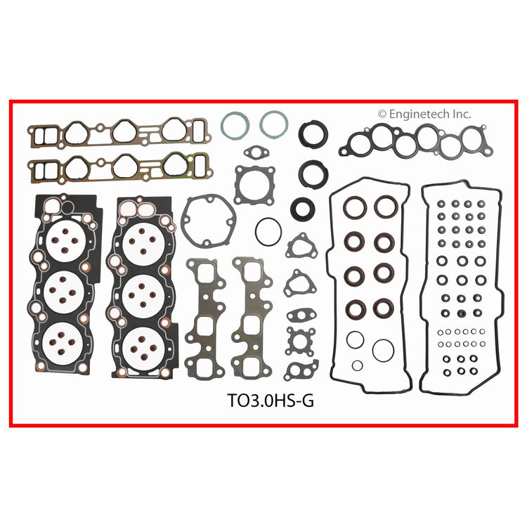 Enginetech Toyota Engine Cylinder Head Gasket Set with Head Bolts - Fits 1992-1993 Lexus ES300 and Toyota Camry