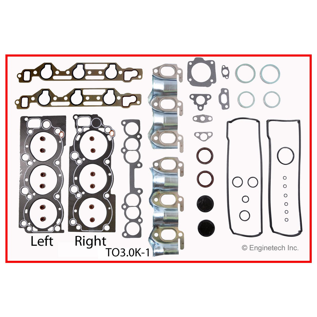 Enginetech Engine Full Gasket Set for Toyota 4Runner and Pickup – Part Number TO3.0K-1