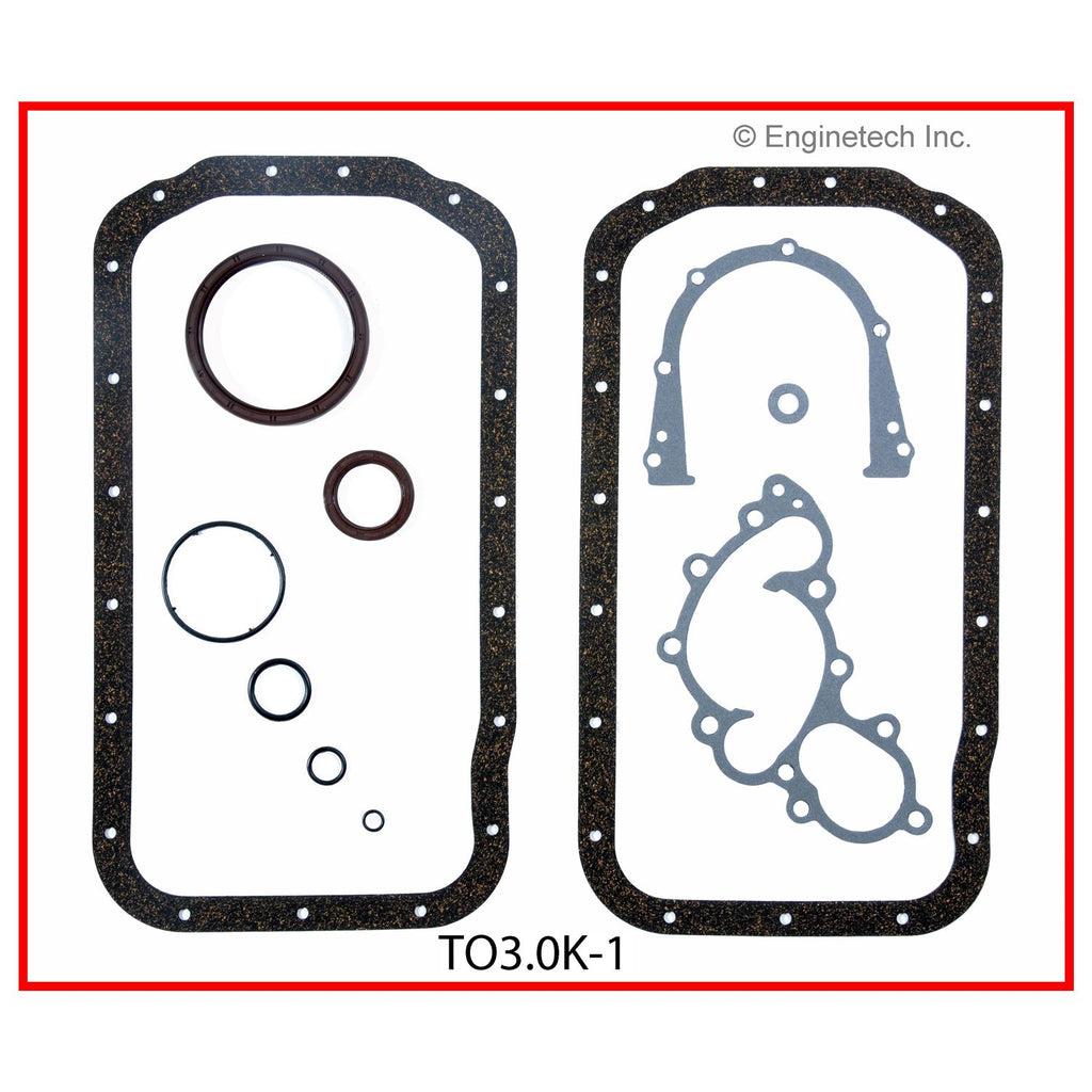 Enginetech Engine Full Gasket Set for Toyota 4Runner and Pickup – Part Number TO3.0K-1